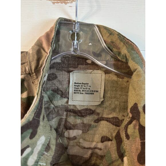 US ARMY Combat Uniform Coat Adult Medium Regular Camo Insect Repellent Jacket - Picture 5 of 5